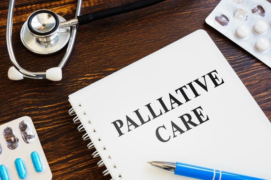 Palliative nursing care and treatment.