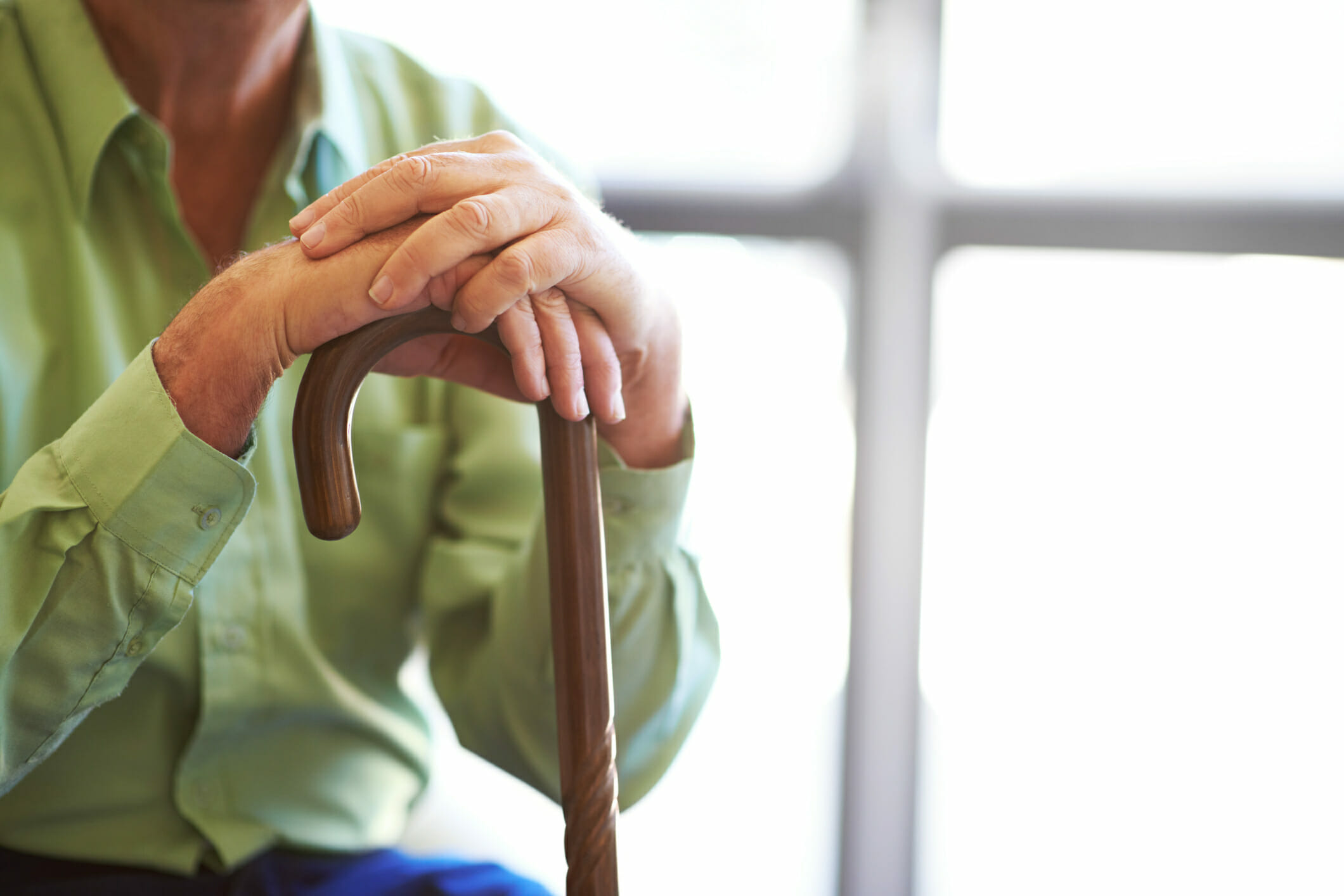 old man with cane