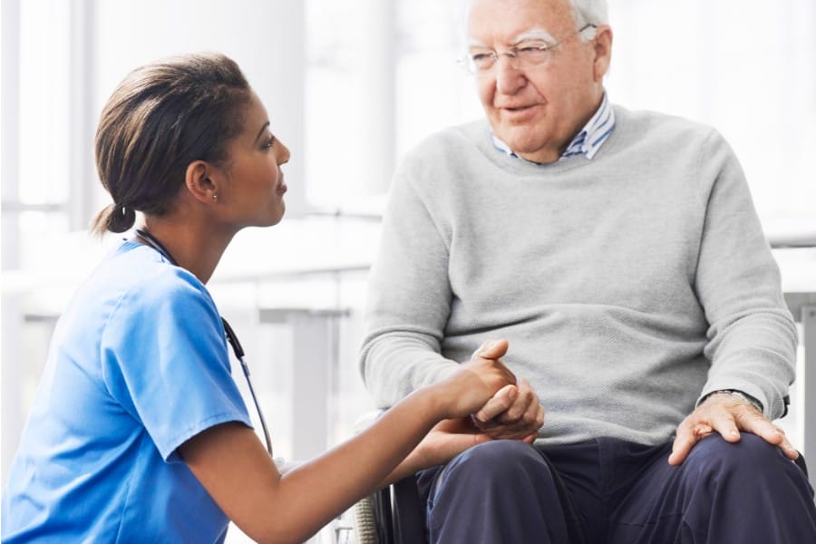 ALS patient and a nurse