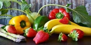 fruits and vegetables in a vegan diet for arthritis