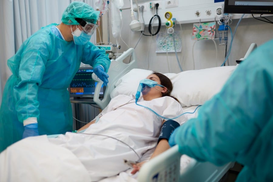 a patient in the ICU