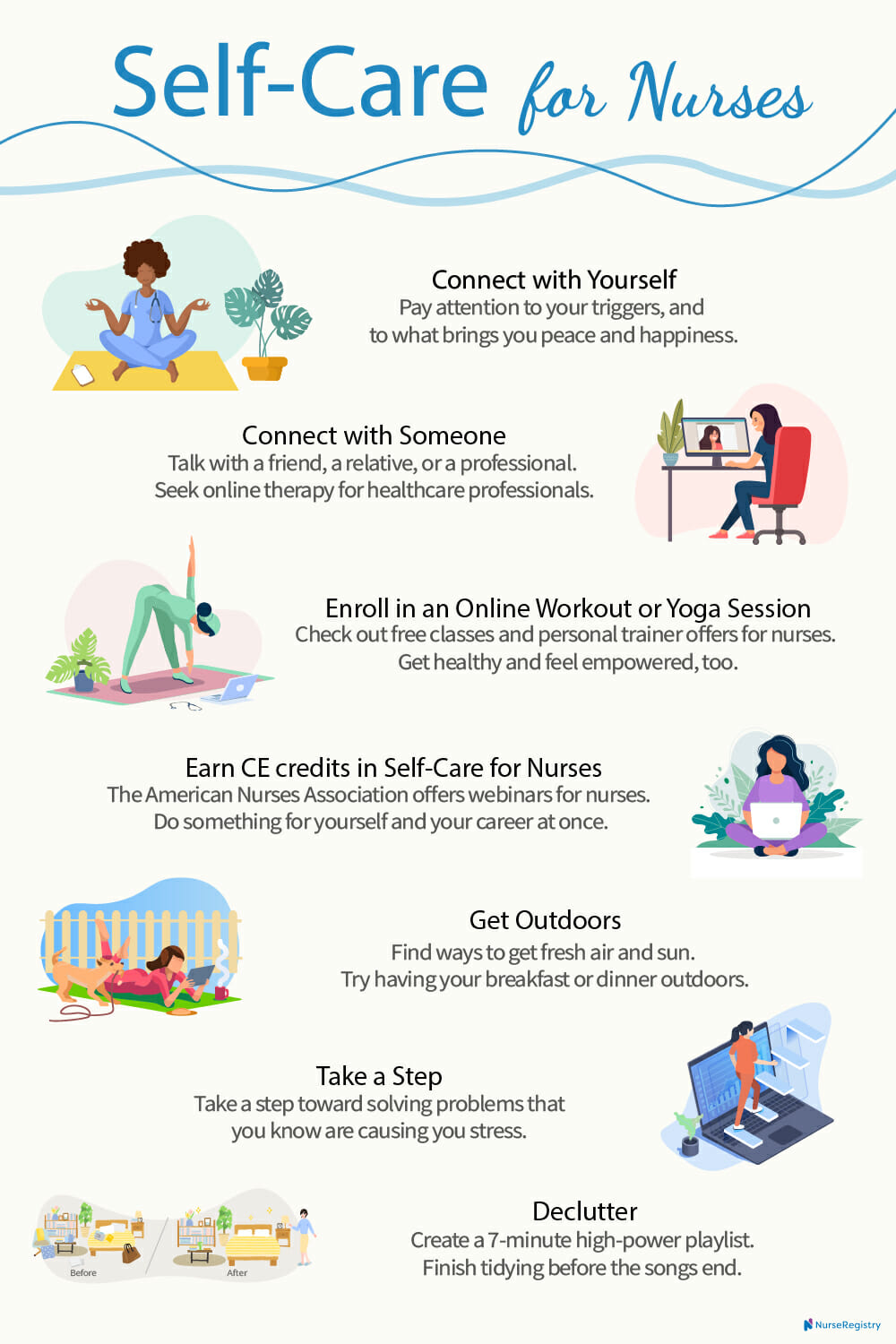 Nurse Burnout Warning Signs And 7 Easy Self Care Tips Infographics 
