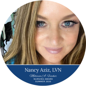 Nancy Aziz, LVN_Summer 2020 Melissa A. Fischer Nursing Award