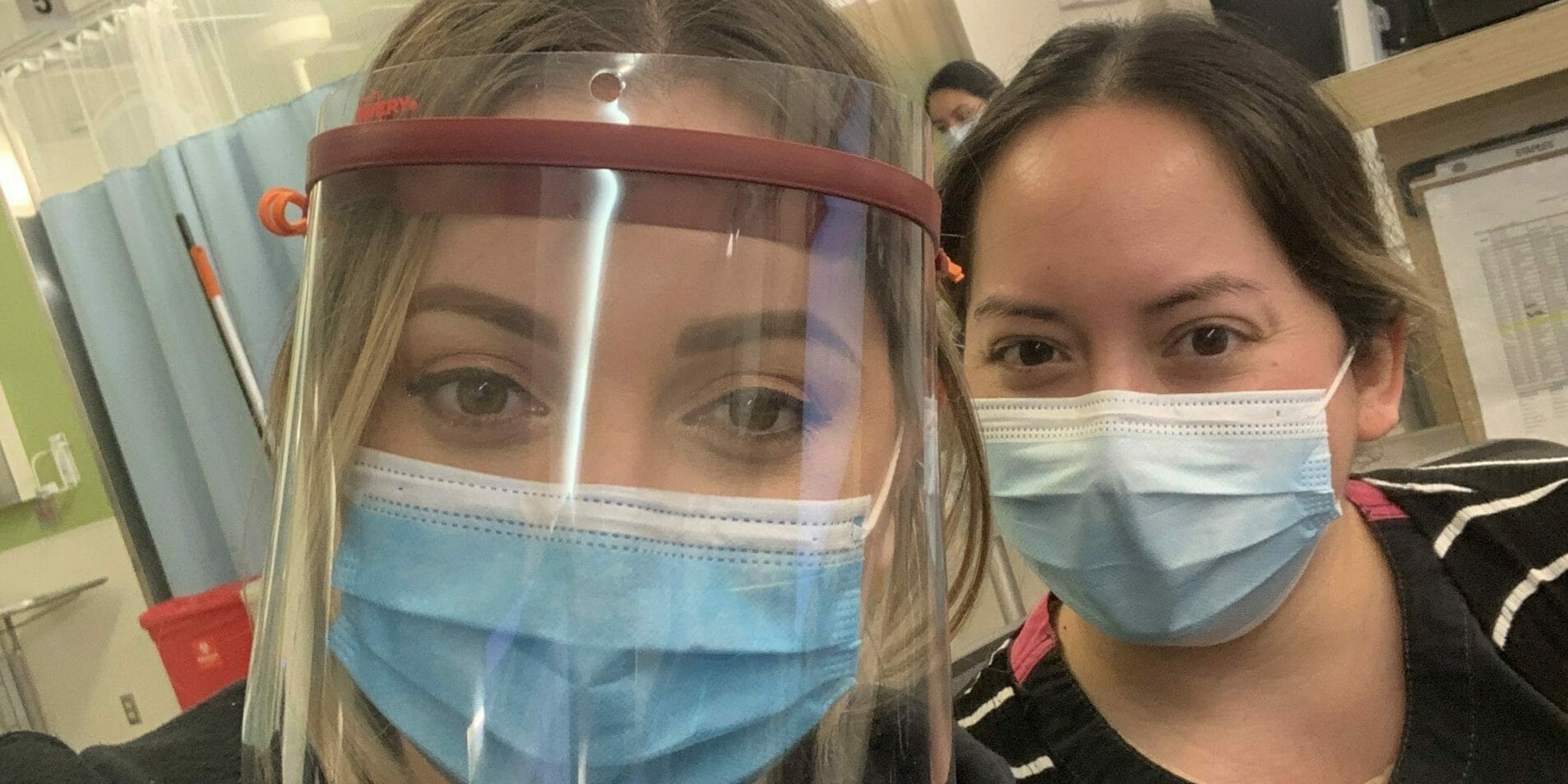 nurse tanya and friend with mask on