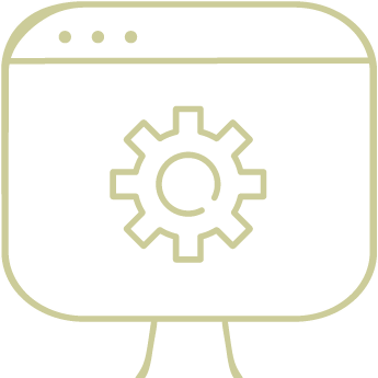 computer icon gold computer icon gold