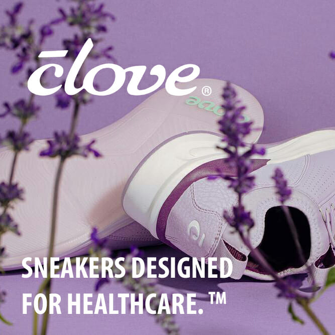 Clove shoes for healthcare lavendar