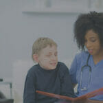 school nurse with student