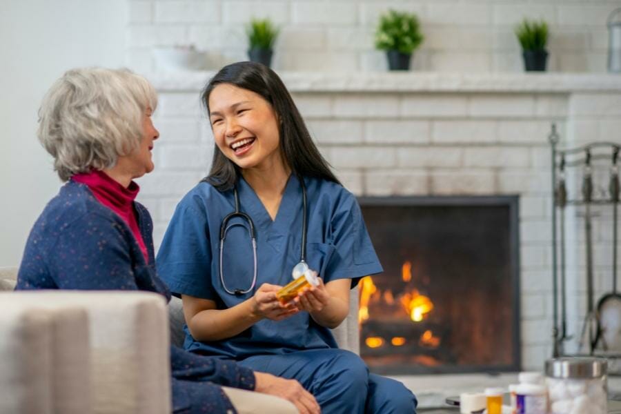 a private nurse and her patient