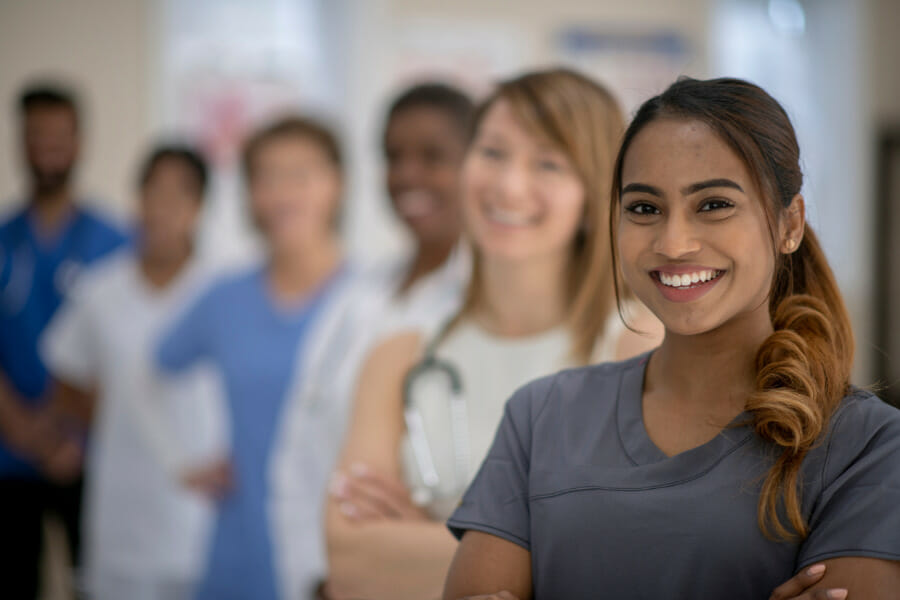 Nurses staffing a mental health center.