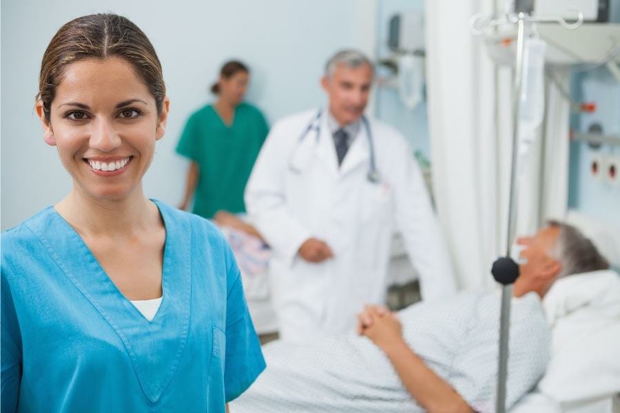 happy nurse at local facility.