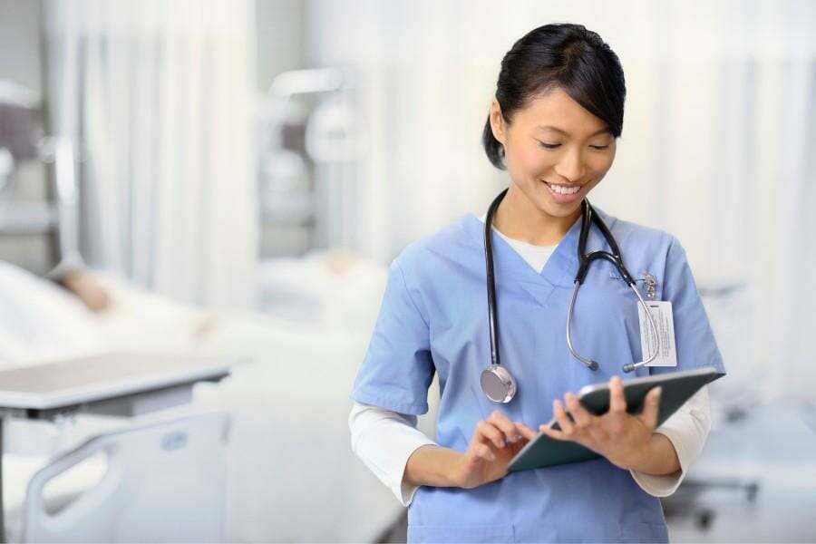 an LA nurse filling in a shift at a local facility.