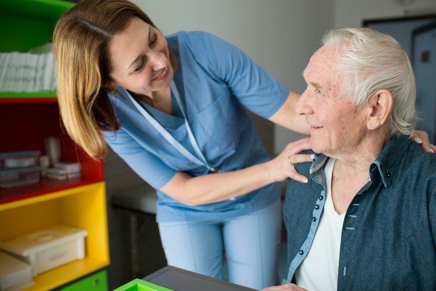 a private home nurse and a parkinson's patient