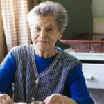 senior living happily in her home independently