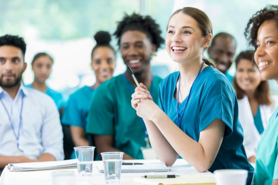 happy and smiling nurses