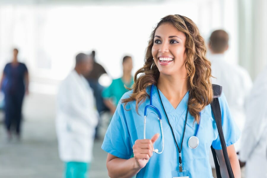 A happy and supported nurse