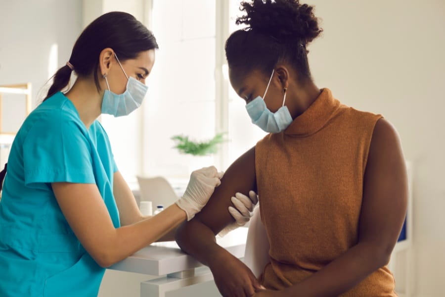 nurse preparing for an injection