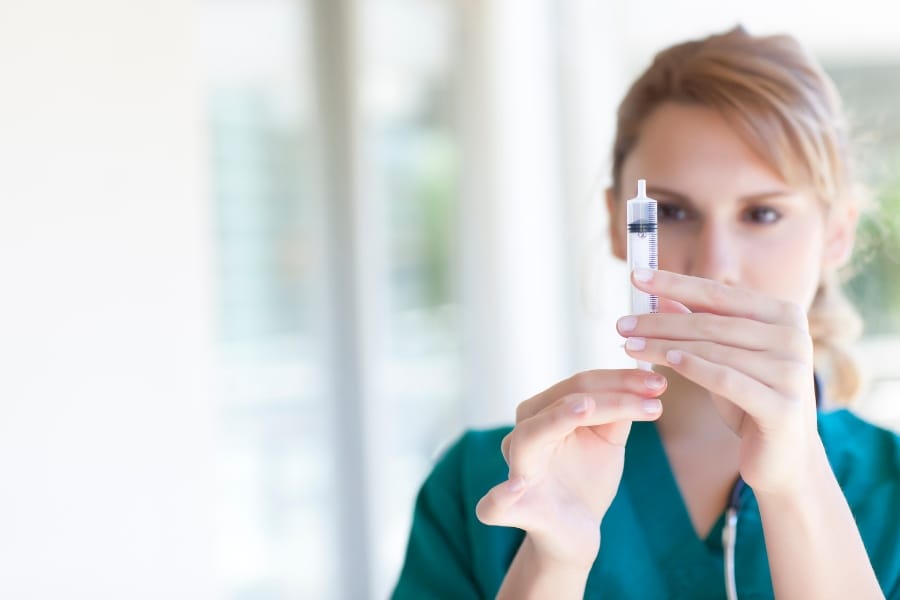 Hollywood, Florida nurse preparing for an injection