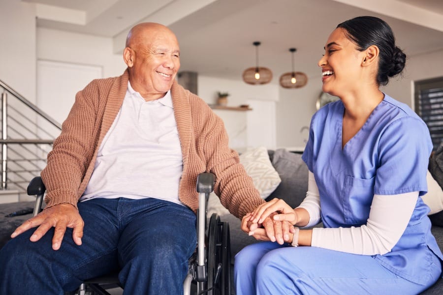 concierge nurse and her elderly client