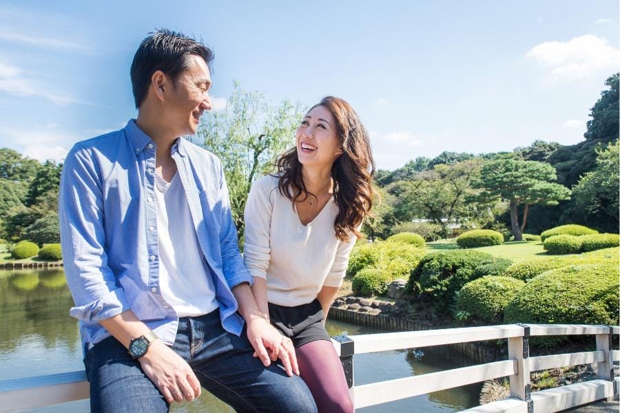 A happy middle-aged couple in Peninsula, California