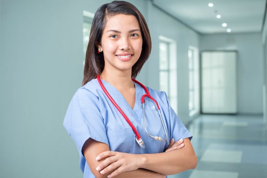 Smiling LPN in a Florida hospital