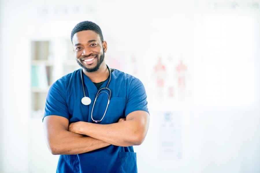 An African American male nurse