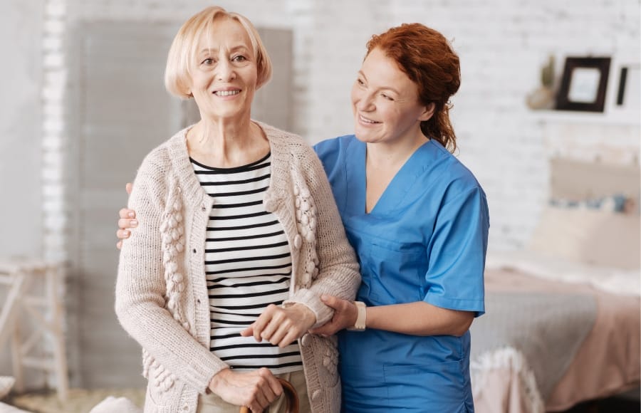 Concierge nurse and her client in Los Altos Hills, California