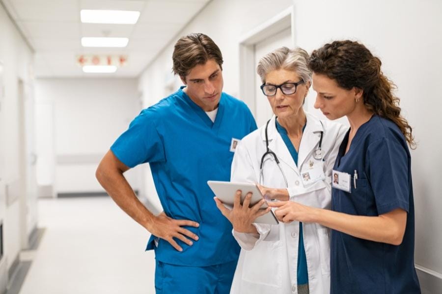 Nurses chatting about a disagreement