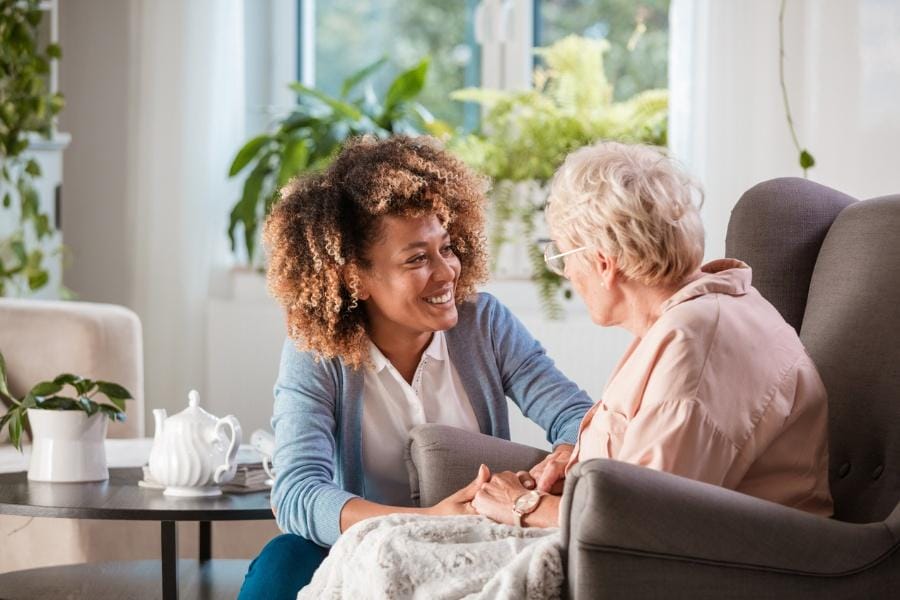 private nursing care in california private home nurse assisting her elderly client