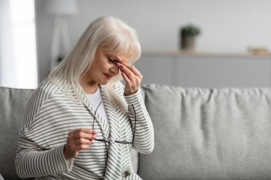 A woman who is stressed