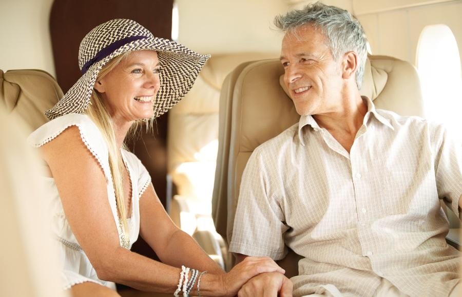 happy middle aged couple