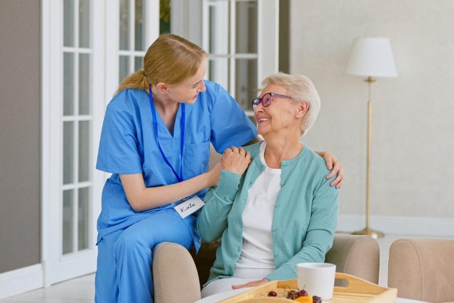 postoperative care in tiburon ca After surgery care nurse with her elderly patient