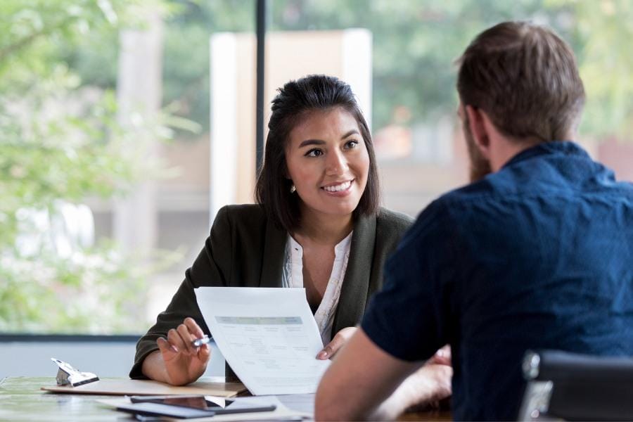 Man working with an independent facilitator