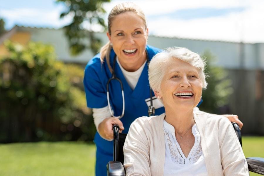 ms home nursing care home nurse with an MS patient